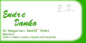 endre danko business card